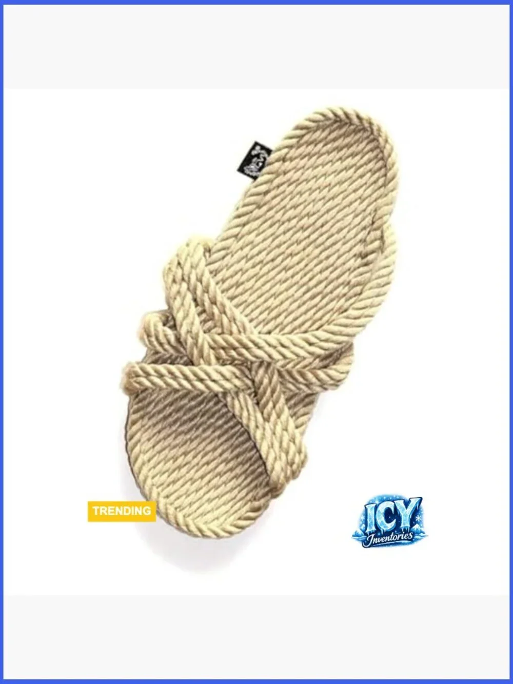 Handmade Woven Slip On Sandal | Vegan | Machine Washable | Adjustable Strap